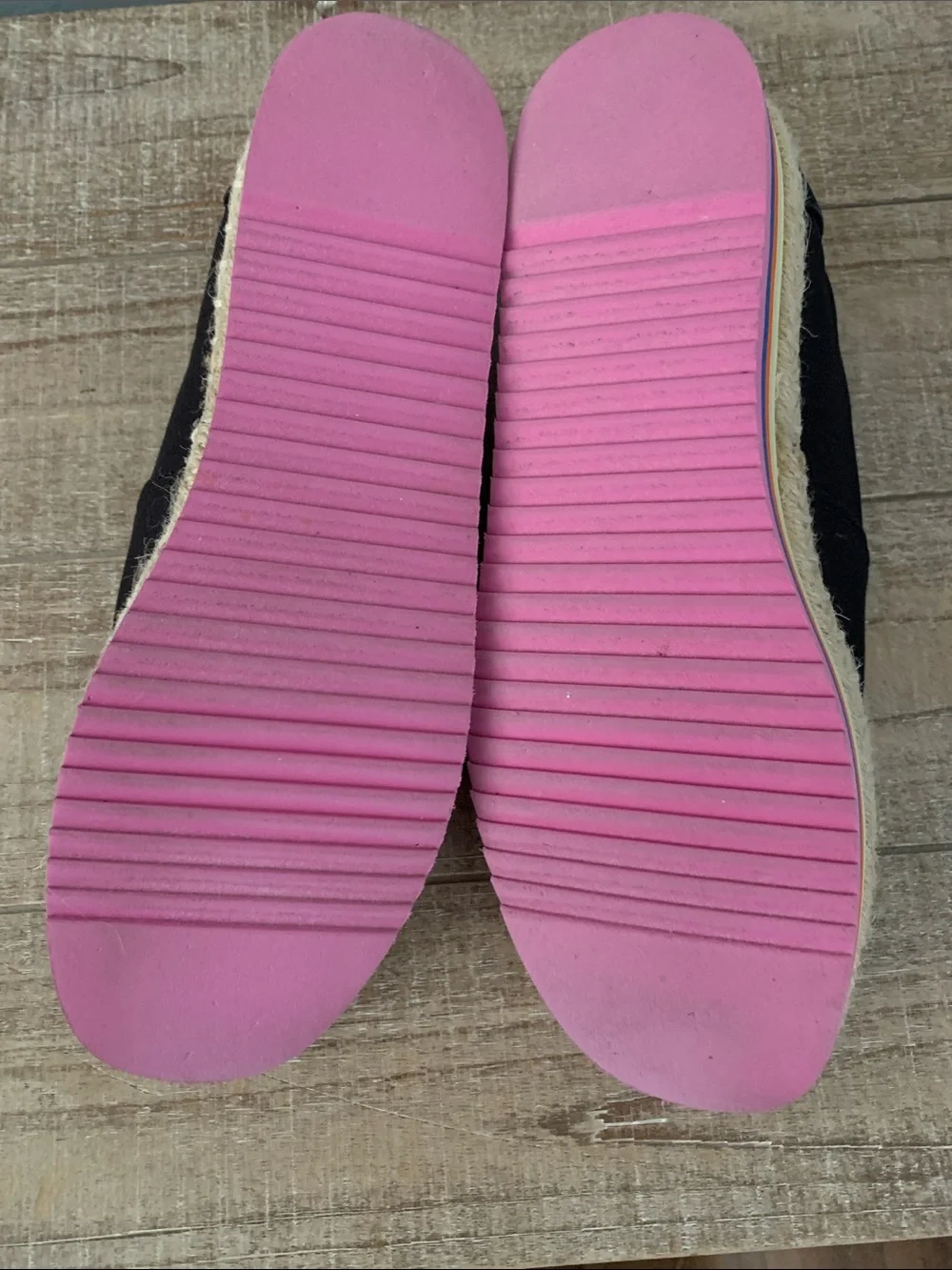 Toms Platform Espadrille with Rainbow Stripe Sole
